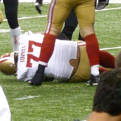 Mike Iupati is down with an injury. 