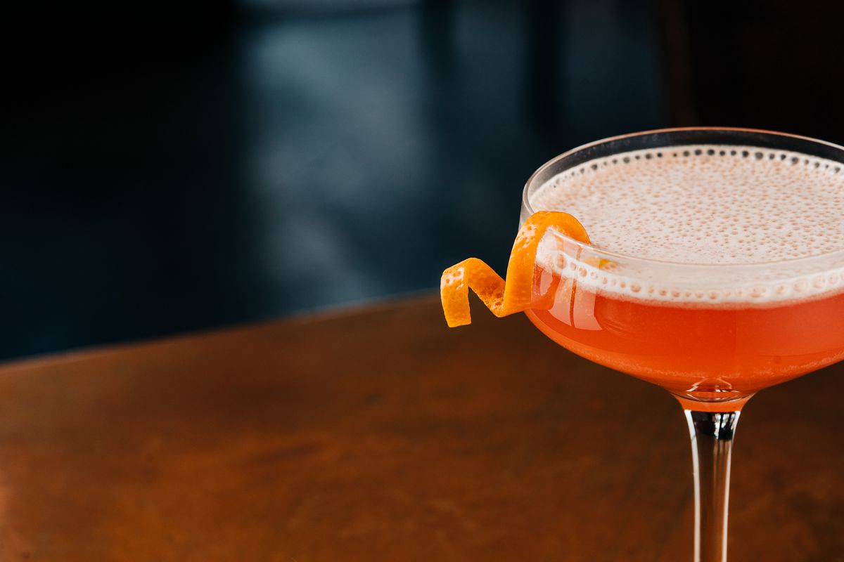 A cocktail from Sidebar in Oakland is seen.
