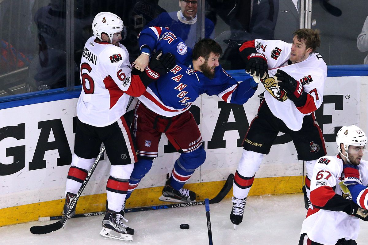 NHL: Stanley Cup Playoffs-Ottawa Senators at New York Rangers