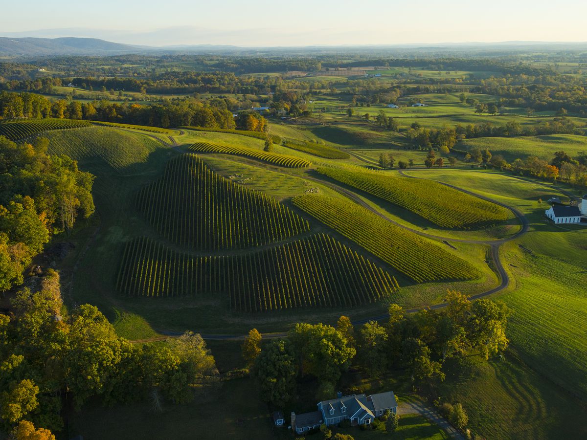 DELAPLANE, VA - OCTOBER 18: Shown is an aerial view of the RDV
