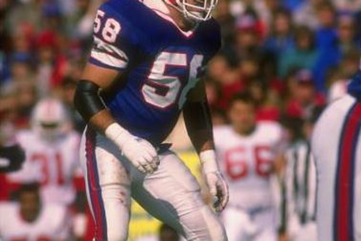 LB Shane Conlan was a key member of the Bills' Super Bowl defenses. <a href="http://jamd.com/">(Photo Source)</a>
