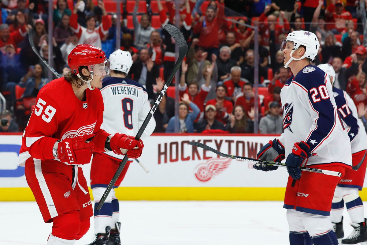 NHL: Columbus Blue Jackets at Detroit Red Wings