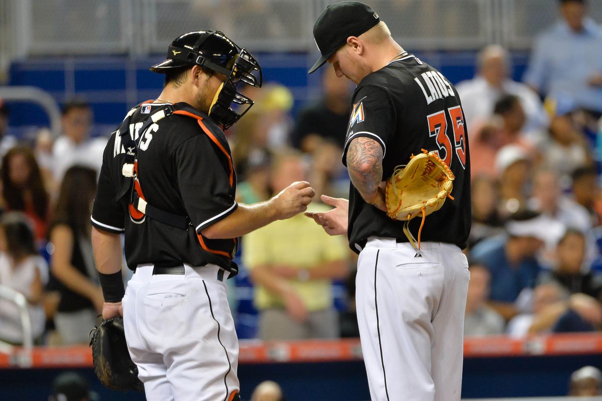 The Marlins could argue to keep handing the ball to Mat Latos.