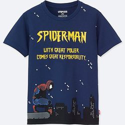 <a href="https://www.uniqlo.com/us/en/kids-utgp-marvel-short-sleeve-graphic-t-shirt-spiderman-412514.html">Kids UTGP Marvel Graphic T-Shirt - With Great Power Comes Great Responsibility</a>