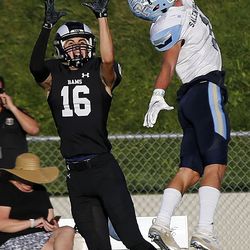 Salem Hills faces Highland in a high school football game played in Salt Lake City on Friday, Sept. 13, 2019.
