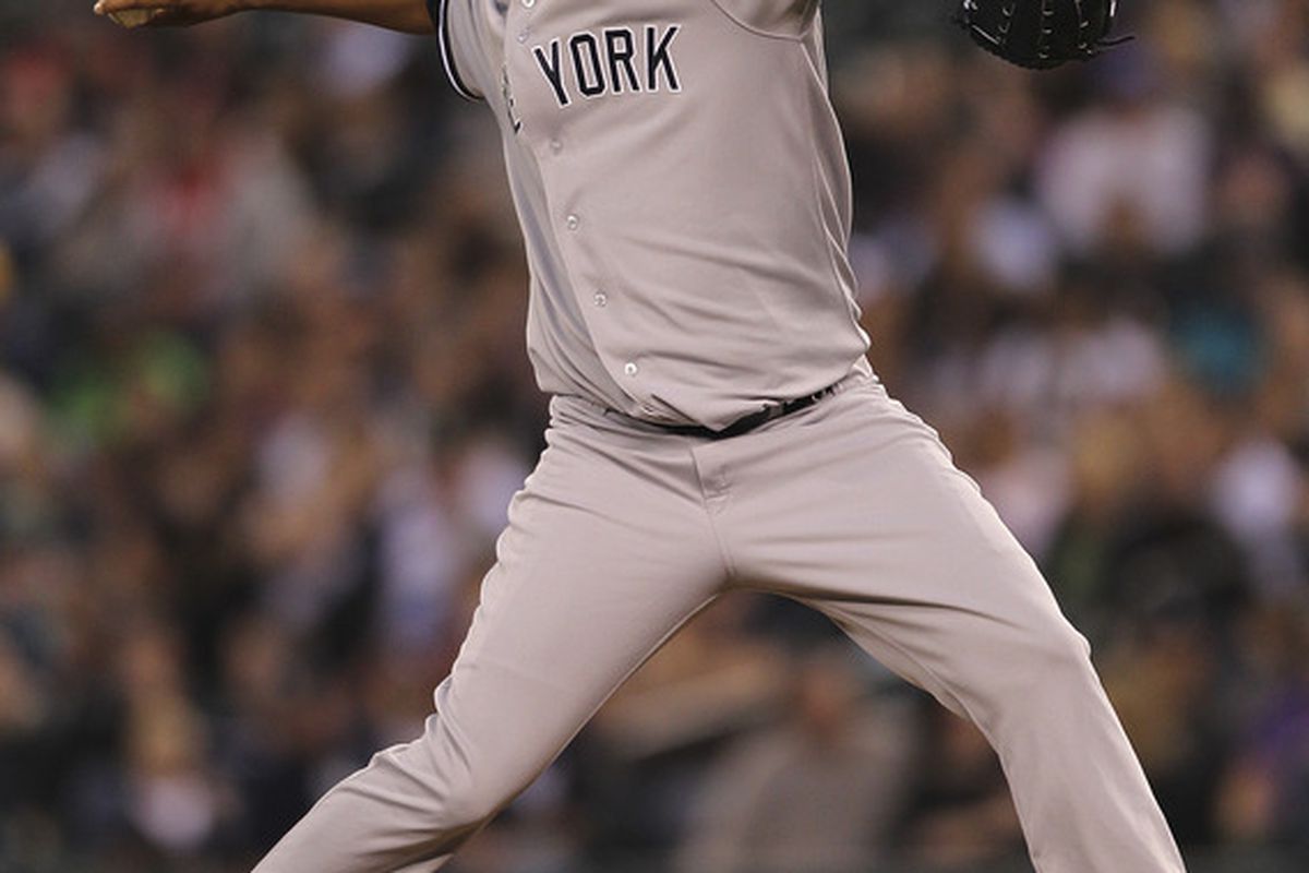 SEATTLE - SEPTEMBER 14:  Starting pitcher Ivan Nova #47 of the New York Yankees pitches against the Seattle Mariners at Safeco Field on September 14, 2011 in Seattle, Washington. (Photo by Otto Greule Jr/Getty Images)