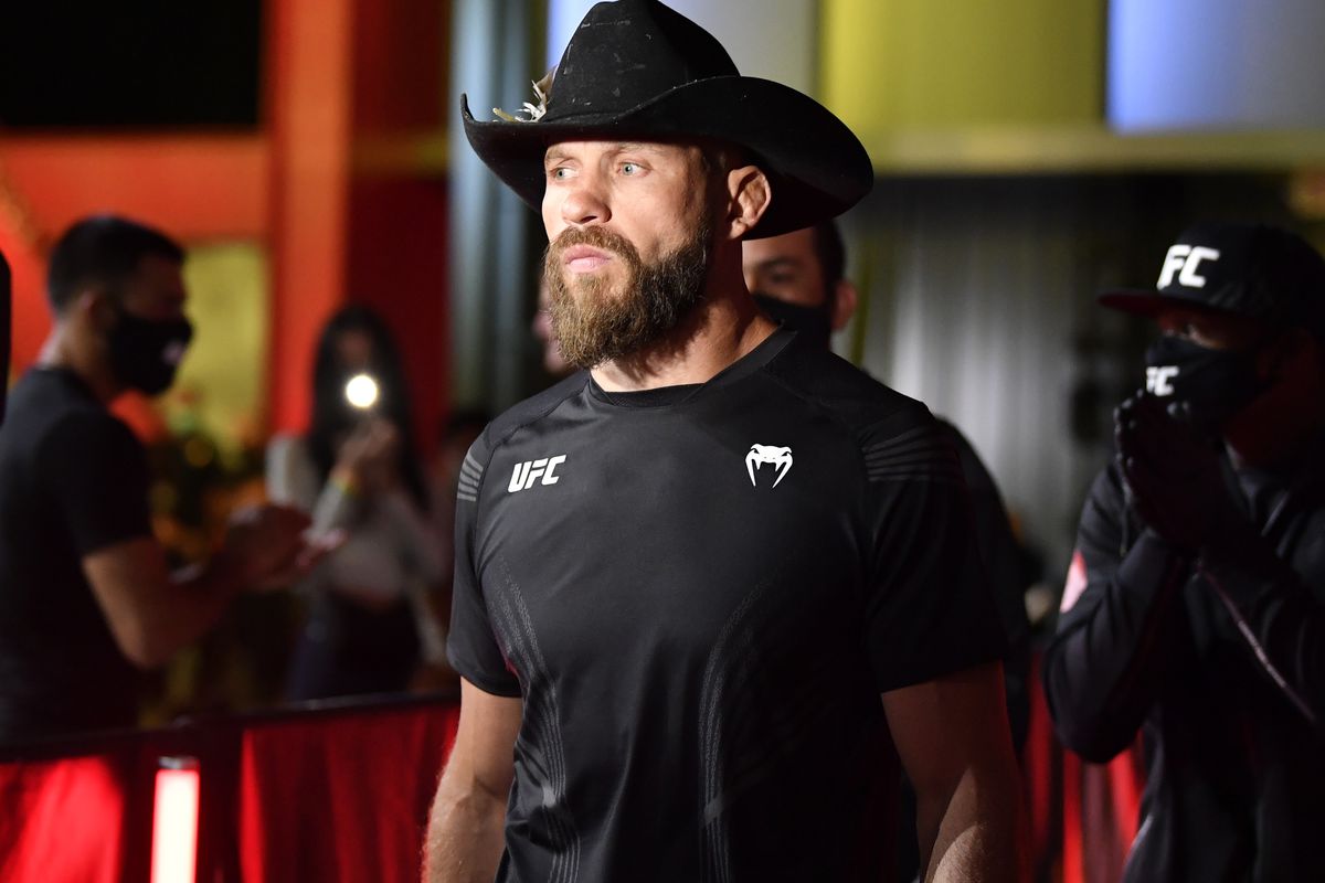 Donald Cerrone walking to the Octagon for his fight against Alex Morono. 