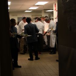 Expediting the gala dinner at Blue by Eric Ripert, finale to the Cayman Cookout.