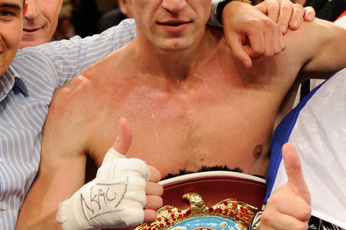 Dmitry Pirog will return to America for an August 25 clash with Gennady Golovkin. (Photo by Ethan Miller/Getty Images)