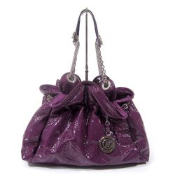 Christian Dior purple patent leather bag