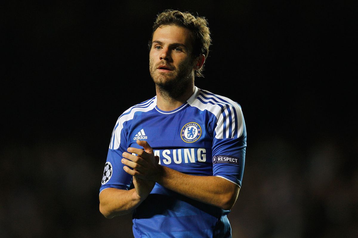 LONDON, ENGLAND - SEPTEMBER 13:  Juan Mata of Chelsea reacts during the UEFA Champions League Group E match between Chelsea and Bayer 04 Leverkusen at Stamford Bridge on September 13, 2011 in London, England.  (Photo by Paul Gilham/Getty Images)