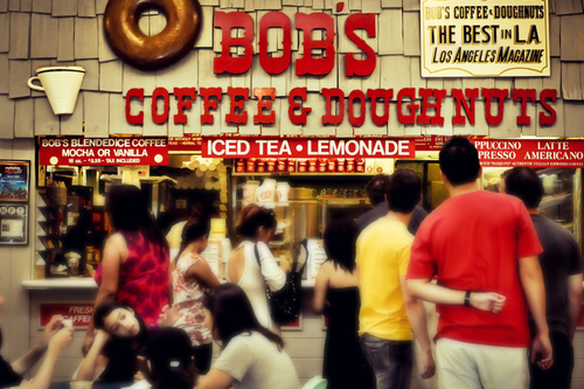 Bob's Coffee &amp; Doughnuts at The Original Farmers Market. 