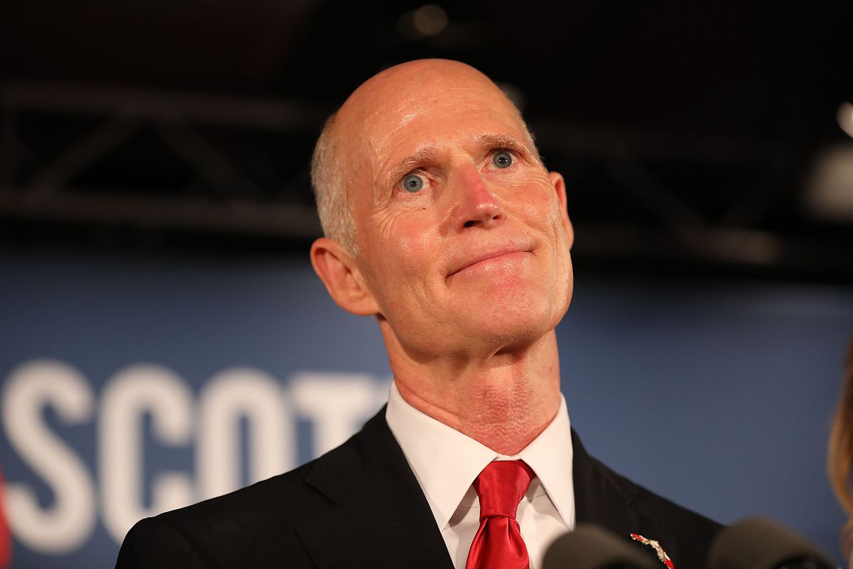 Florida Gov. Rick Scott declares victory in the US Senate race.