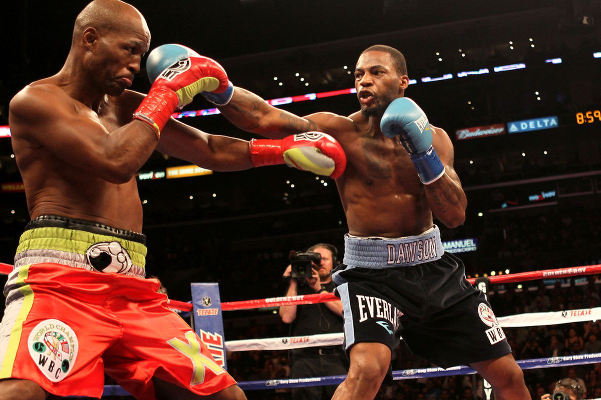 Bernard Hopkins and Chad Dawson appear headed for an April rematch. (Photo by Stephen Dunn/Getty Images)
