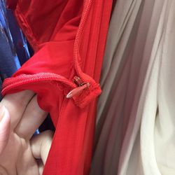 A sad zipper on a Donna Karan gown ($404)