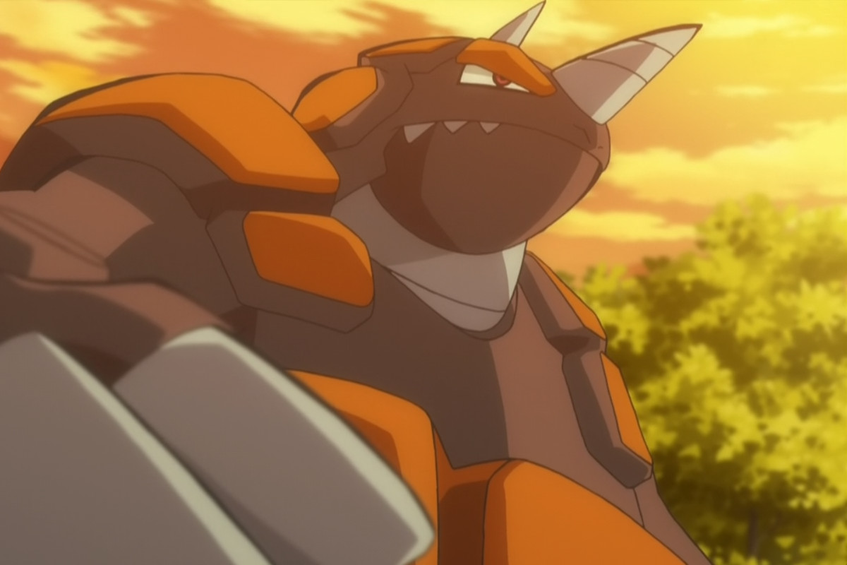 An image of Rhyperior from the Pokémon anime.