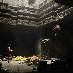 Mowgli (Neel Sethi) and King Louie (voice of Christopher Walken) in “The Jungle Book,” an all-new live-action epic adventure.