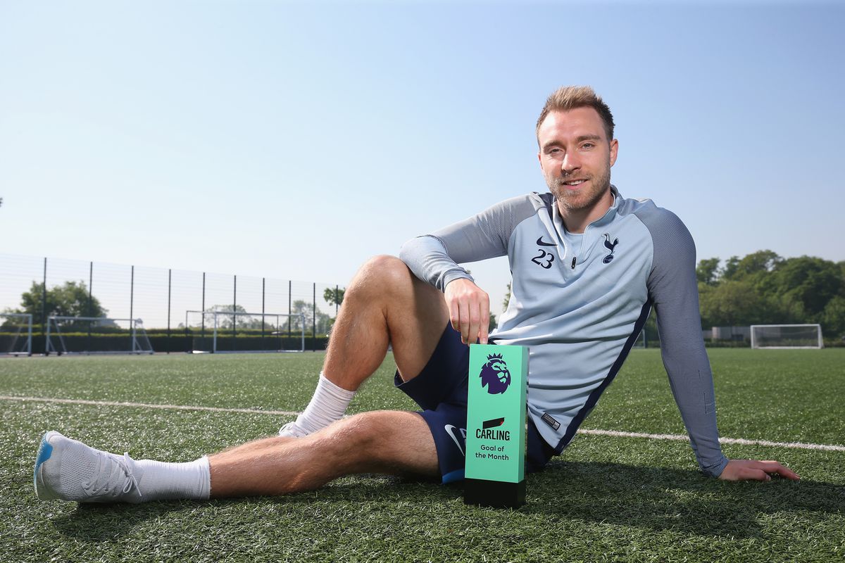 Christian Eriksen wins the Carling Premier League Goal of the Month Award for April 2018