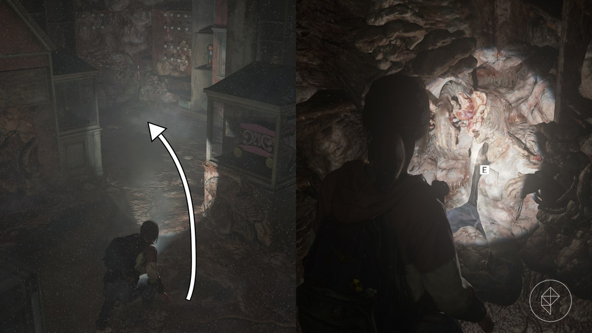 The Pharmacist’s Key artifact location in the Back in a Flash section of the Left Behind DLC in The Last of Us Part 1