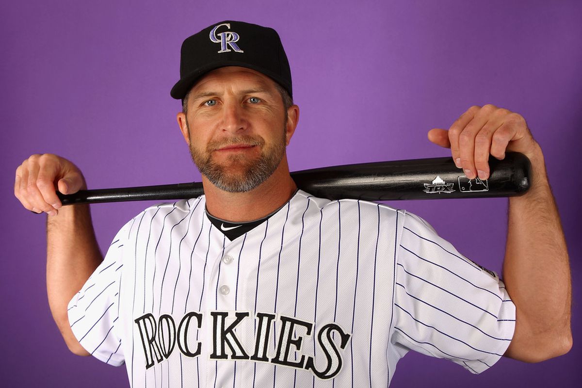 SCOTTSDALE, AZ - FEBRUARY 28:  Casey Blake #7 of the Colorado Rockies poses for a portrait during spring training photo day at Salt River Fields at Talking Stick on February 28, 2012 in Scottsdale, Arizona.  (Photo by Christian Petersen/Getty Images)