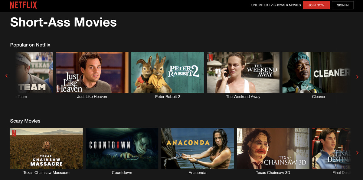 Netflix aslında kısa film kategorisi ekledi