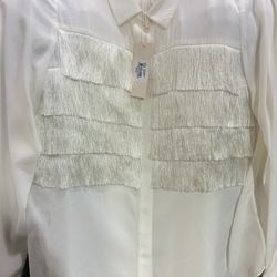 Fringed blouse, size 8, $99 (was $350)