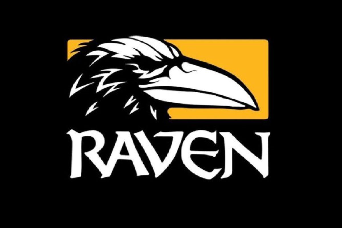 raven software logo on a black background