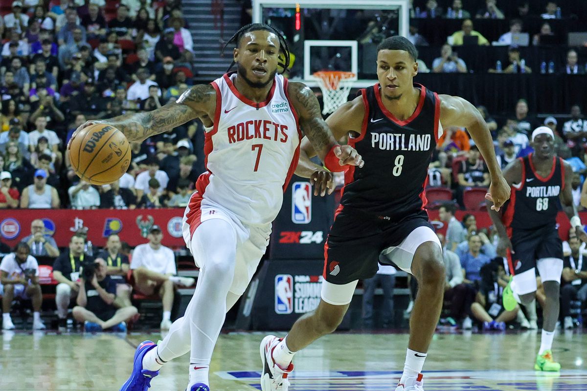 2023 NBA Summer League - Portland Trail Blazers v Houston Rockets