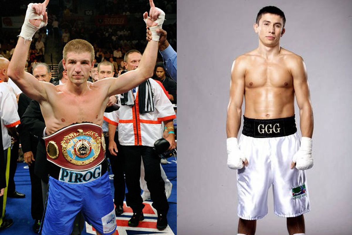 Dmitry Pirog and Gennady Golovkin appear headed for a fight on August 25, with HBO televising. (Pirog photo by Ethan Miller/Getty Images)