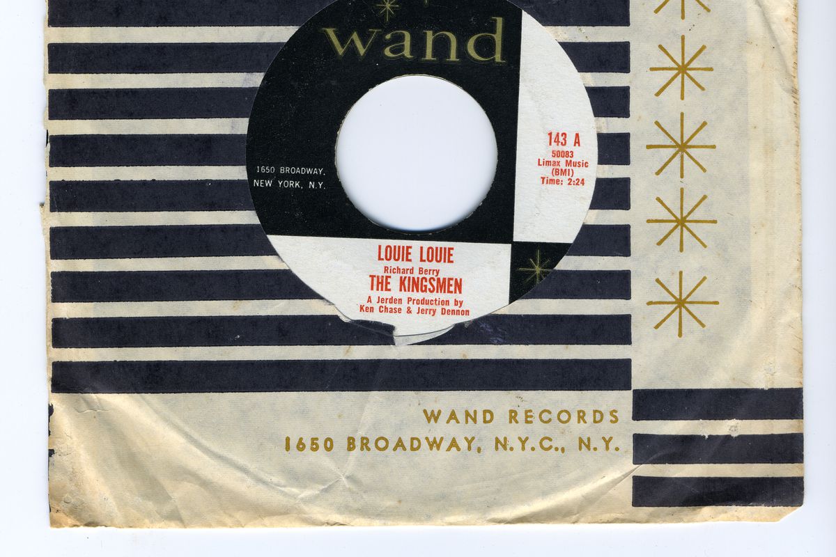 45 rpm record ‘Louie Louie’ by The Kingsmen