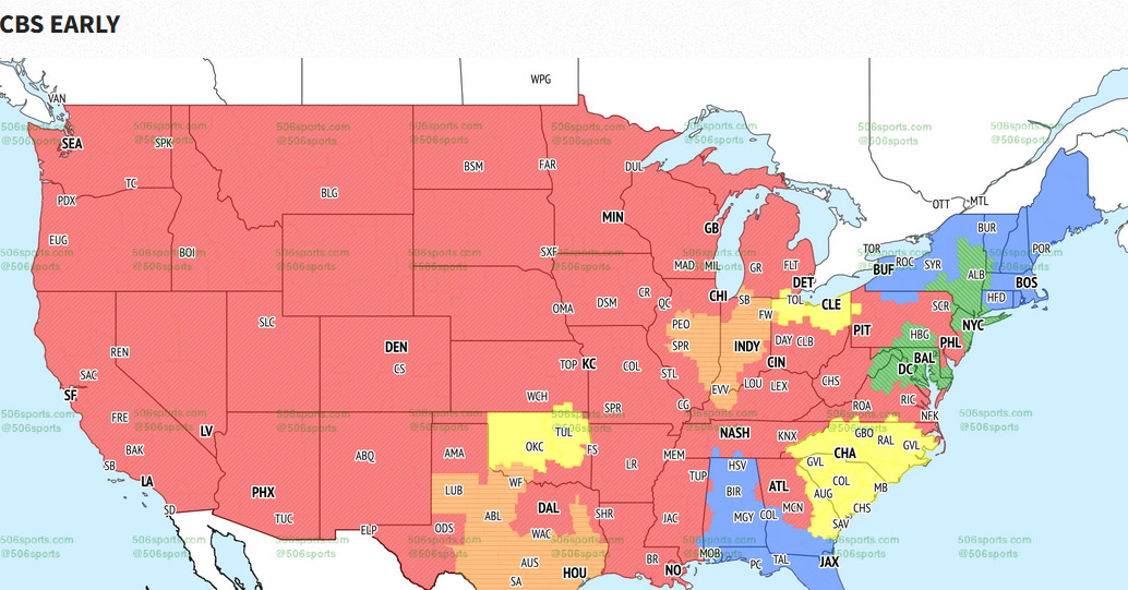 Cleveland Browns vs. Carolina Panthers: Week 1 TV Map