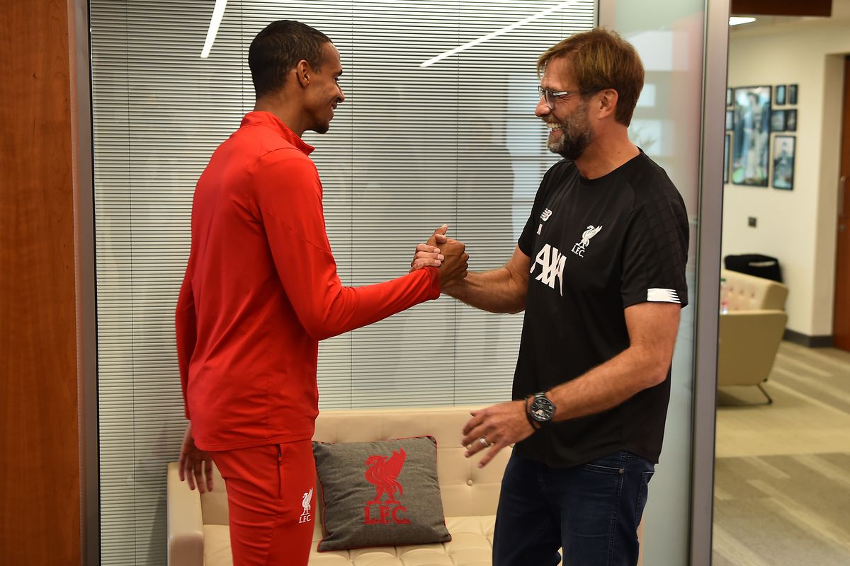 Joel Matip Signs Contract Extension Liverpool Training Session