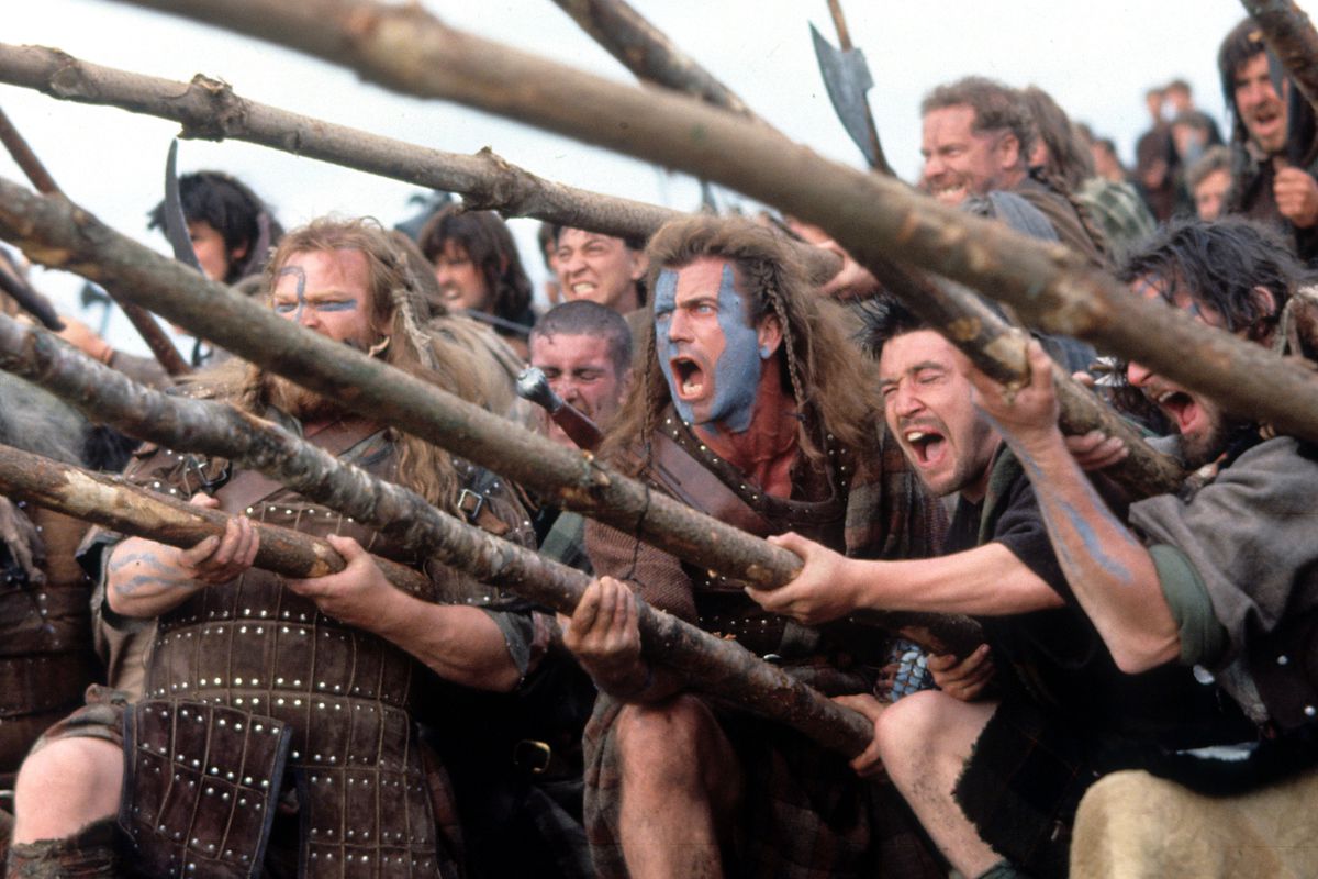 A scene from the movie Braveheart