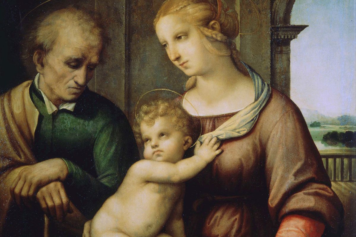 A nice cute baby painted by Raphael in 1506