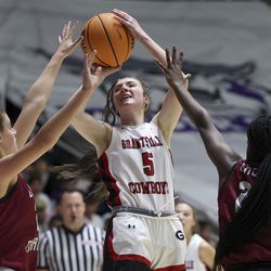 Grantsville and Leighton Christian compete in the 3A Girls Basketball Quarterfinals at Weber State University in Ogden on Thursday, February 24, 2022.