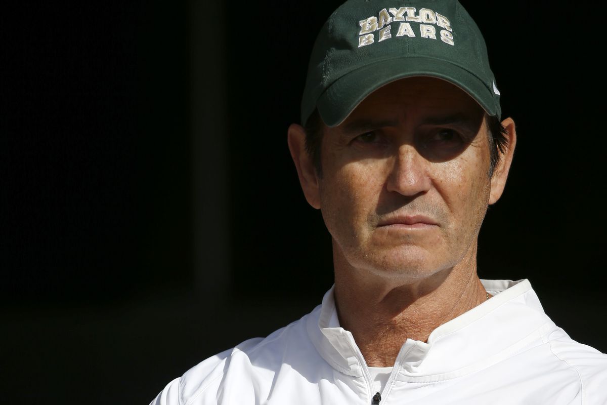 Head coach Art Briles of the Baylor Bears waits in the tunnel before the Bears take on the Texas Longhorns at McLane Stadium on December 5, 2015 in Waco, Texas.
