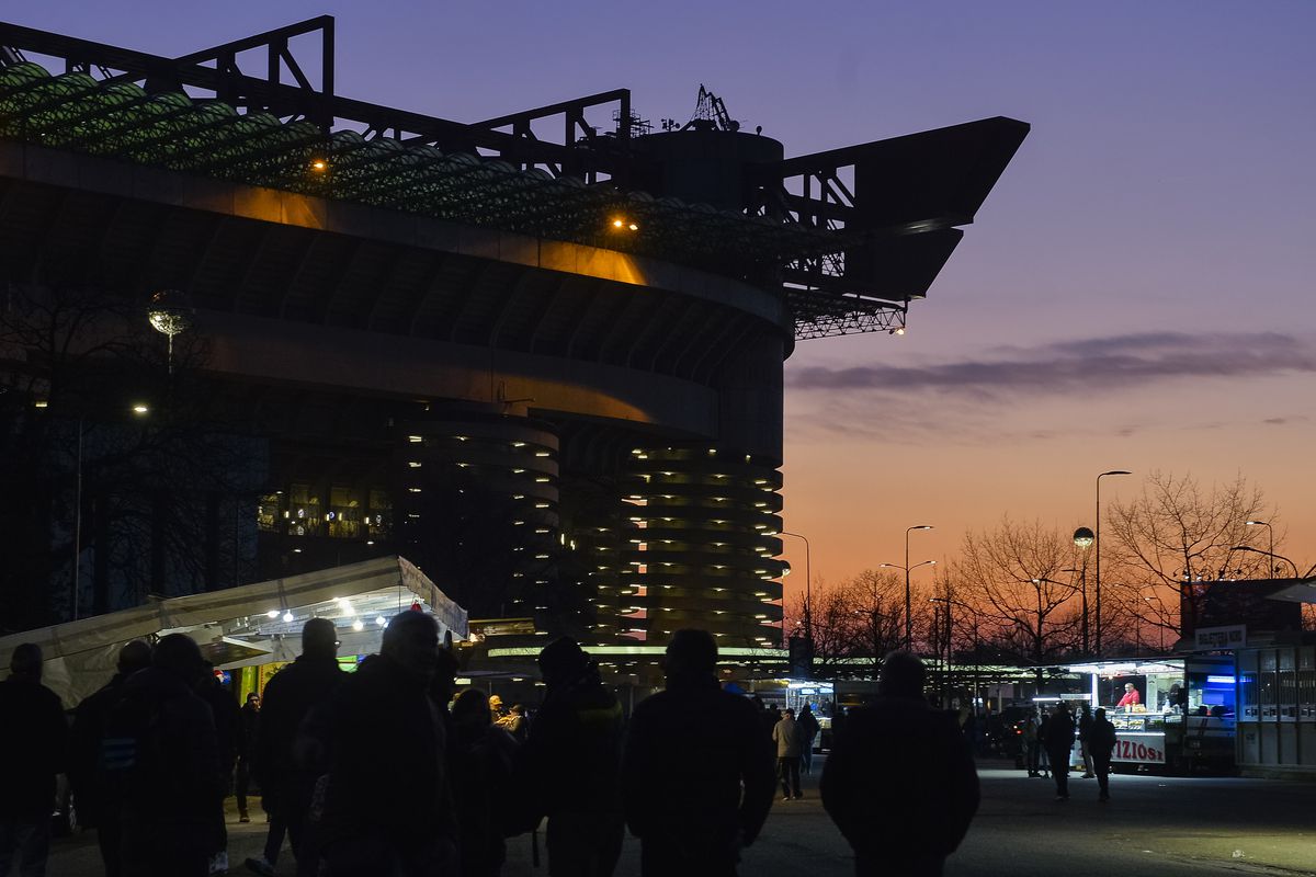 Giuseppe Meazza stadium (also known as San Siro) is seen...