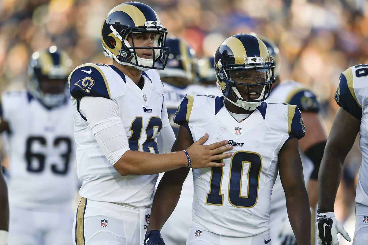 Los Angeles Rams QB Jared Goff and WR Pharoh Cooper