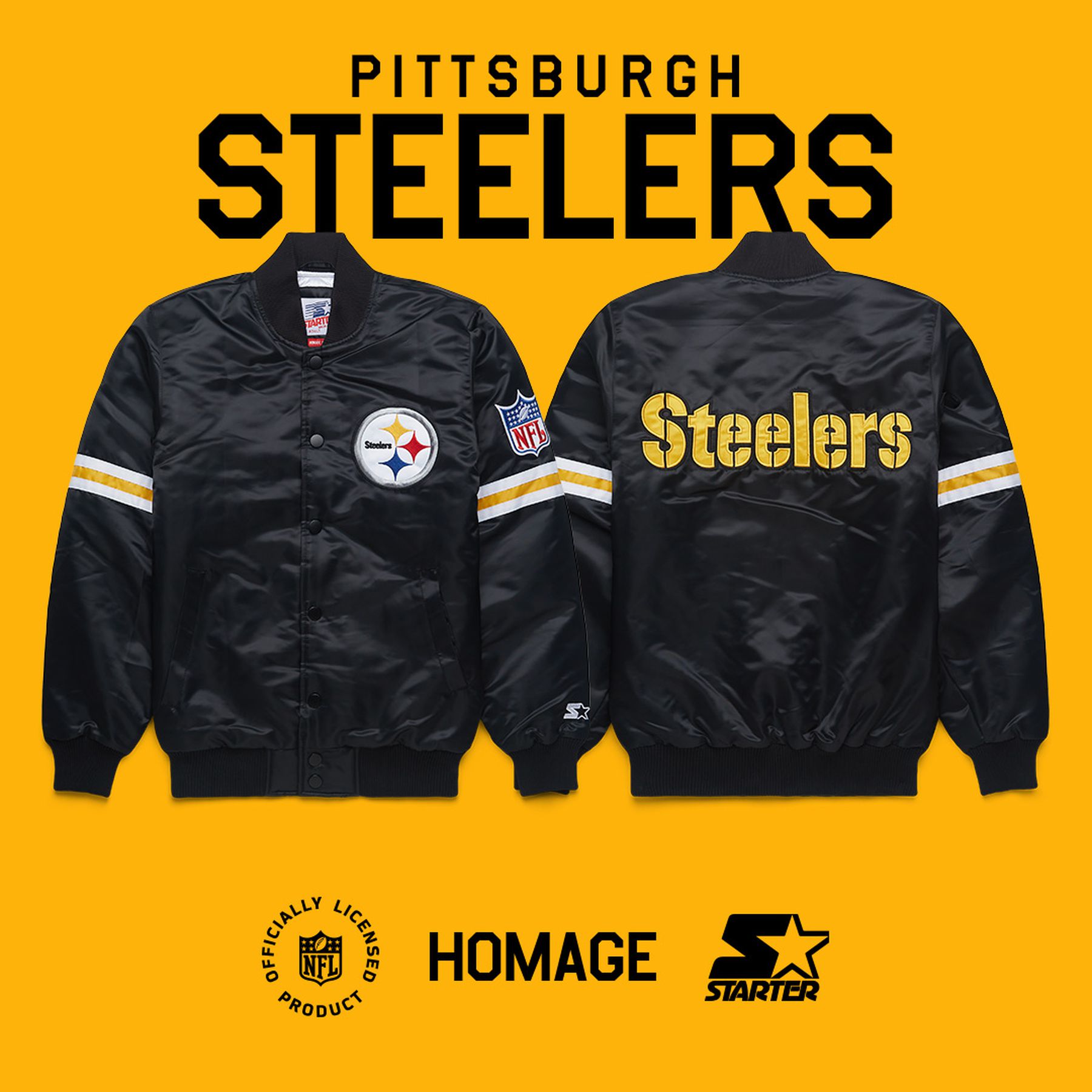 Take a step back in time with these retro Steelers Starter Jackets - Behind  the Steel Curtain
