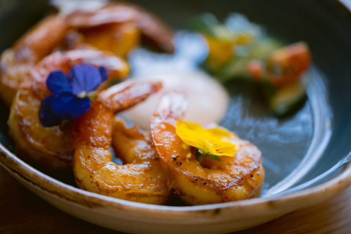 Grilled shrimp.
