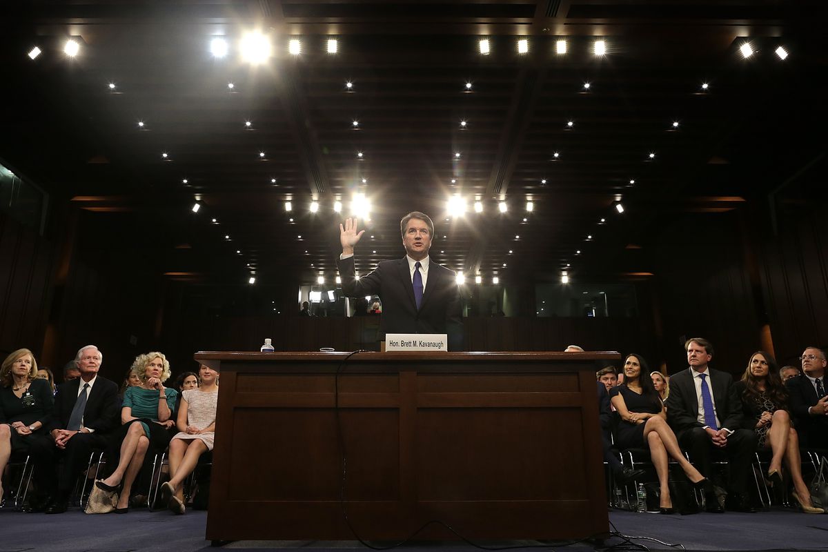 Supreme Court nominee Brett Kavanaugh is sworn in before the Senate Judiciary Committee on September 4, 2018. He’ll appear before the committee again September 26 to discuss sexual assault allegations against him.