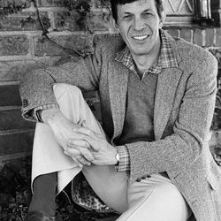FILE - In this Jan. 11, 1982 file photo, actor Leonard Nimoy poses for a photo in Los Angeles. Nimoy, famous for playing officer Mr. Spock in “Star Trek” died Friday, Feb. 27, 2015 in Los Angeles of end-stage chronic obstructive pulmonary disease. He was 83. 