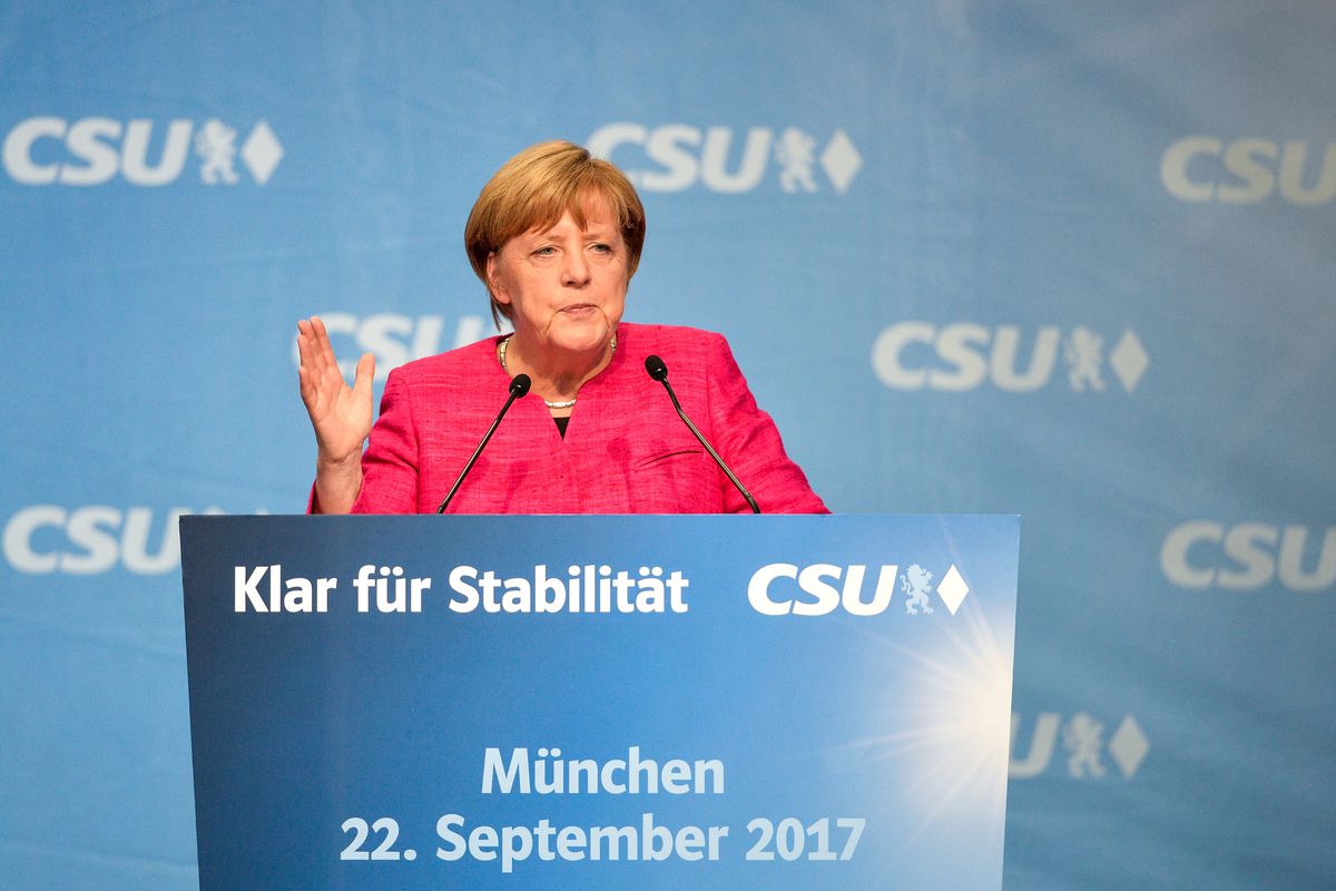 Merkel Holds Final Election Campaign Rally In Munich