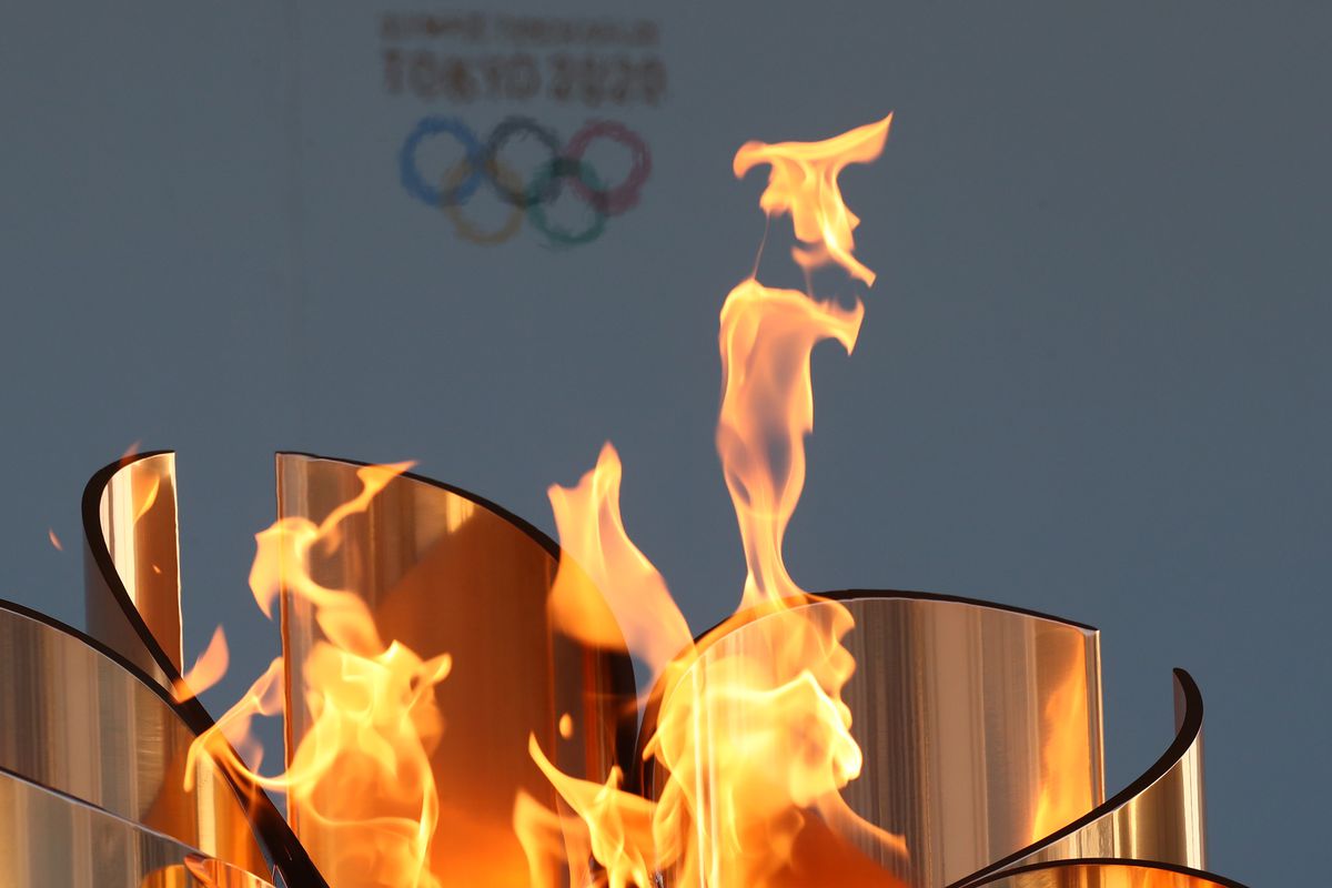 Olympic Flame Displayed A Day After Tokyo Games Postponement Announced