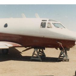 In this circa 1995 photo provided by the U.S. Attorney’s Office in New York, Friday, Feb. 13, 2015, Osama bin Laden’s disabled jet sits on the ground in Khartoum, Sudan. During the terrorism trial of Khaled al-Fawwaz, Ihab Mohammed Ali testified that bin Laden told him he could use his private jet to fly into then-Egyptian President Hosni Mubarak’s plane, for the purpose of killing Mubarak and making himself a martyr. 