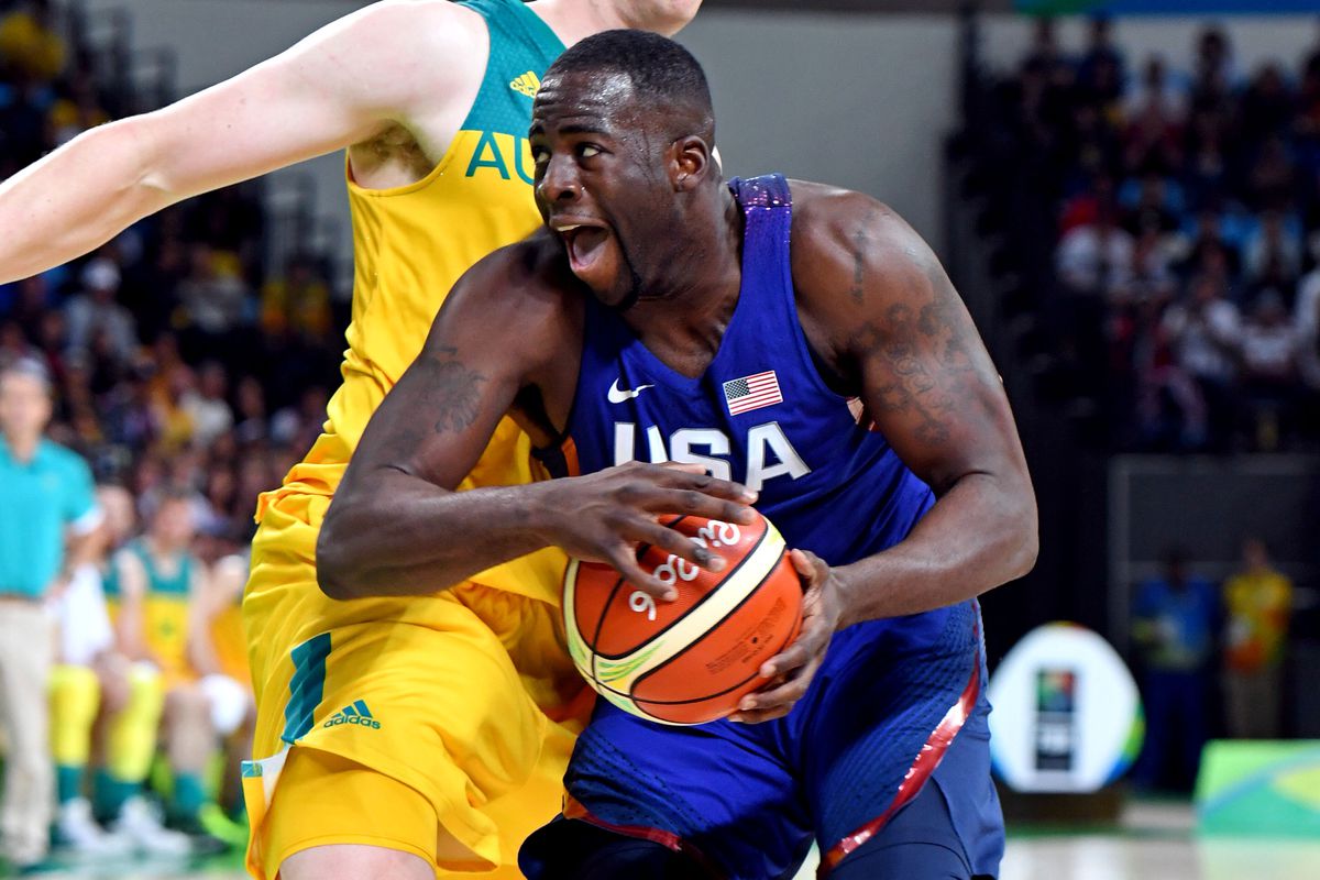 Olympics: Basketball-Men's Team-Preliminary AUS vs USA