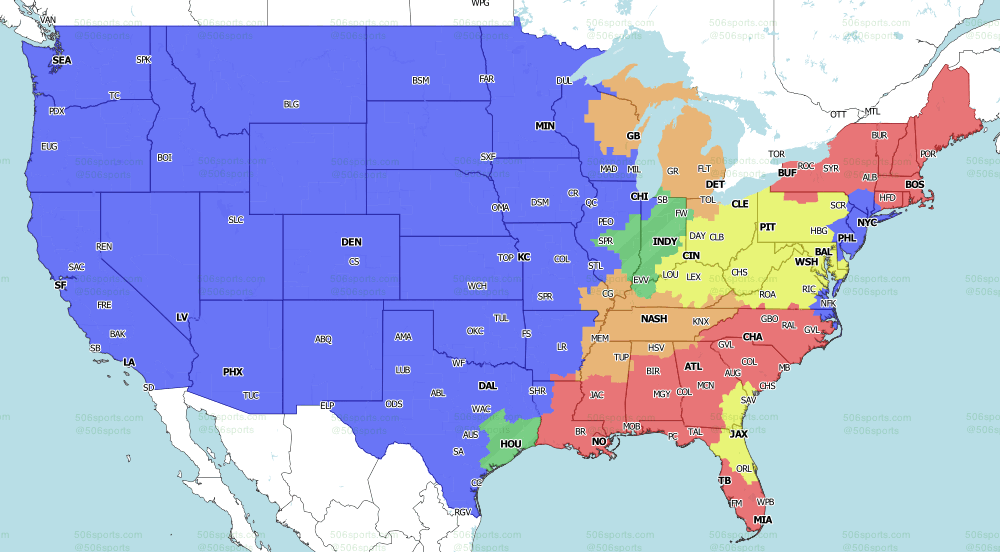 NFL Week 15 National TV Maps: Which games will you get on Sunday