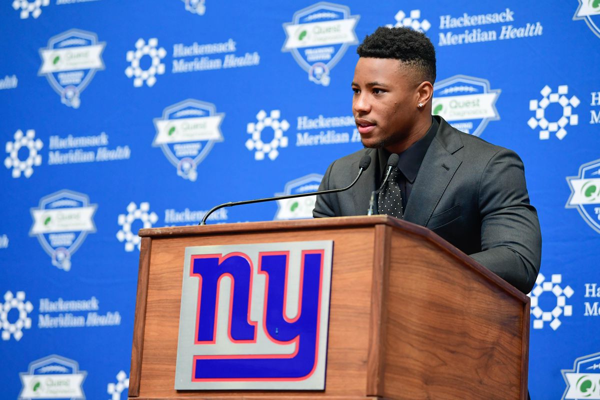NFL: New York Giants-Saquon Barkley Press Conference
