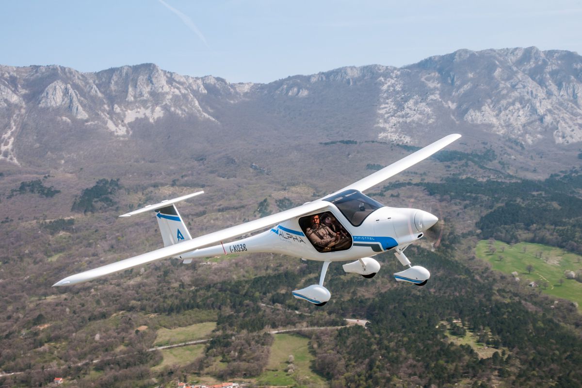 Pipistrel’s Alpha ELECTRO is one of the first production electric aircraft. Electrifying aviation is an important strategy for mitigating climate change.