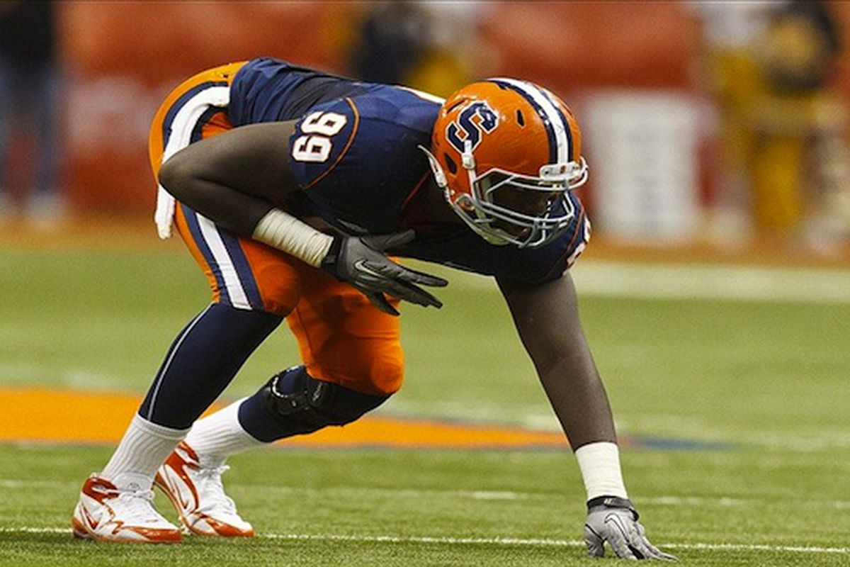 Syracuse defensive end Chandler Jones, brother of UFC Light Heavyweight Champion Jon Jones, was drafted number 21 overall by the New England Patriots at the NFL Draft on April 26, 2012. 